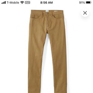 Flint and Tinder 365 slim fit - earth colored, 30x32.